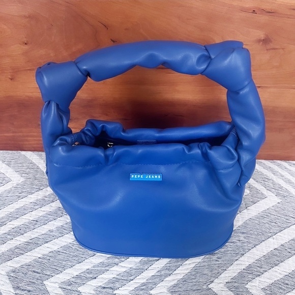 PEPE JEANS “Sweet Bag” Royal Blue Vegan Leather Mini Shoulder / Crossbody Bag - Picture 7 of 15